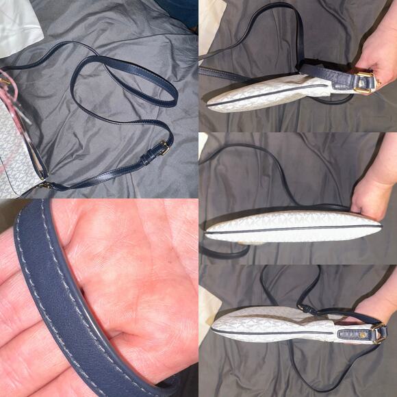 Michael Kors Bedford Signature Flat Crossbody Bag Vanilla NWOT Authentic w/ Dust - Picture 16 of 16